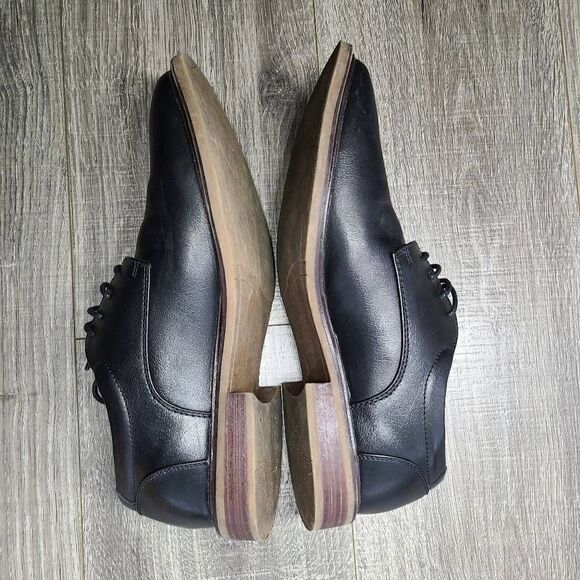 Hugo Vitellini mens Plain black dress shoes size 9 - Picture 2 of 7